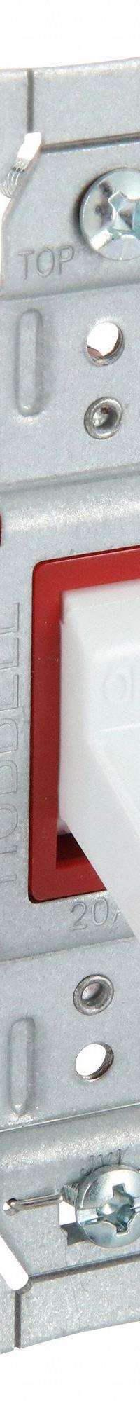 HUBBELL Wall Switch: Toggle Switch, Single Pole, Maintained, White, 120/277V AC, 20 A (MPN SNAP1221W). Key specifications — Illuminated: No; Voltage Rating: 120/277V AC.