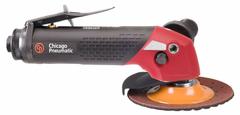 CHICAGO PNEUMATIC Air Disc Sander: 7 in Pad, Threaded Shank, Light Duty, 2.4 hp, 42 cfm, Non-Vacuum (MPN CP3650-085AB). Key specifications — attr1320237: CHICAGO PNEUMATIC; attr1320246: Rear.