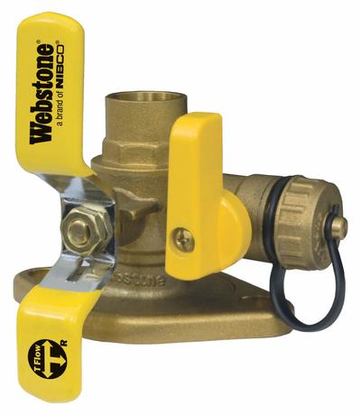 WEBSTONE Rotating Flanged Ball Valve w/Drain: 3/4 in, Brass, 600 psi Max. Op Pressure - Circulator Pump Installation Kits