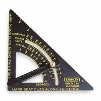 STANLEY Quick Square: 1/8 in, 10 7/8 in Square Size, Aluminum, Inches, 1/8 in, 1/8 in, SAE, Aluminum (MPN 46-053). Key specifications — attr936134: 1/8 in; attr936137: Hip and Valley Rafter Scale; attr948788: 1/8 in; attr934763: STANLEY; attr984589: Inch; attr984960: Aluminum.
