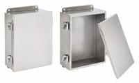 HOFFMAN Enclosure: 304 Stainless Steel, 12 in x 10 in x 6 in, NEMA 12/3R/4/4X, Solid Cover, Clamp On (MPN A12106NFSS). Key specifications