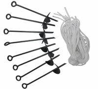 APPROVED VENDOR Anchor Kit: Black, Polyester/Steel, 15 in Overall Lg (MPN 11C552). Key specifications — Color: Black; Material: Steel; Brand: APPROVED VENDOR; For Use With: Shelters; Includes: 50 ft Rope.