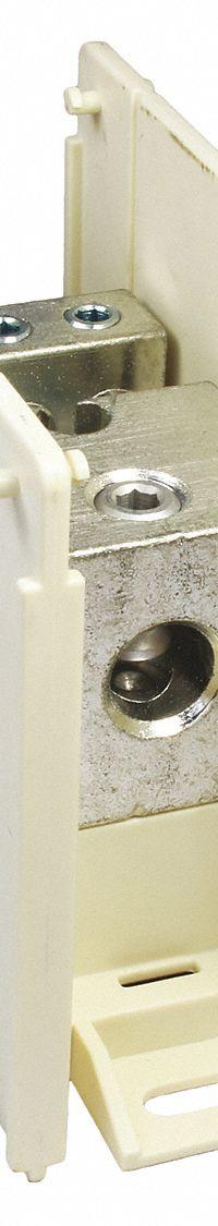 BURNDY Power Distribution Block: Open, Lug, Lug, 14 AWG – 2/0 AWG For Line Side Wire Sizes (MPN BDBMCS1F1). Key specifications — attr1361688: Surface; attr1308686: BURNDY; attr1361672: Copper.