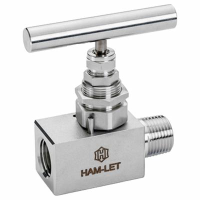HAM-LET Screwed Bonnet Needle Valve: Inline Valve Body, 316 Stainless Steel, Screw-In Bonnet - Stainless Steel Straight-Body Needle Valves