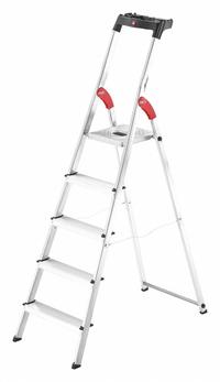 HAILO Platform Stepladder: 6 ft Ladder Size, Aluminum, 330 lb Load Capacity, 16 lb Wt (MPN 8160-507). Key specifications — Brand: HAILO; Included Features: Plastic Top with Storage.