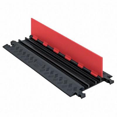 CHECKERS Cable Protector Standard Ramp: 3 Channels, Hinged, 3/4 in Max Cable Dia - 3-Channel Hinged-Cover Cable Ramps