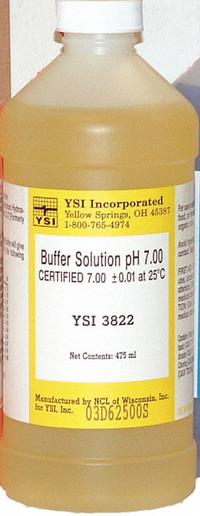 YSI Buffer - pH 7.00 - Color Coded Yellow: Lab, 7 pt Volume, pH 7, 3822, 6. Key specifications — Brand: YSI; Chemical Grade: Lab; Concentration: pH 7; Manufacturer Part Number: 3822; Product Type: Buffer - pH 7.00 - Color Coded Yellow.