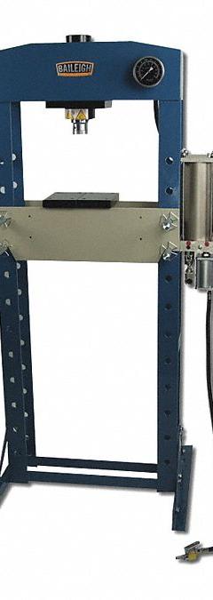 BAILEIGH Hydraulic Press: Air, H-Frame, 30 ton (MPN HSP-30A). Key specifications — attr1088151: BAILEIGH INDUSTRIAL.