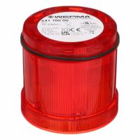 WERMA Tower Light Module: Steady, 120V AC, Red, 70 mm Overall Dia, 2 5/8 in Overall Ht, KombiSIGN 71 (MPN 64918008). Key specifications — Brand: WERMA; Compatible with Series: KombiSIGN 71; Lens Color: Red; Operating Voltage: 120V AC; Manufacturer Part Number: 64918008.