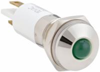APPROVED VENDOR Raised Panel Light: 10 mm Panel Mounting Hole Dia, LED, Green, Raised Head, M10 (MPN 24M083). Key specifications — Brand: APPROVED VENDOR; Electrical Connection: 0.11 Male Quick Disconnect.