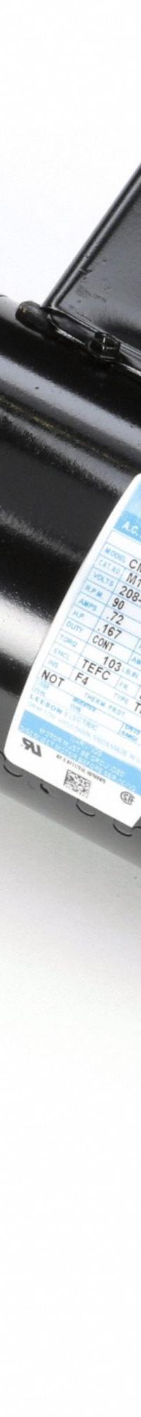 LEESON AC Gearmotor: Parallel, Single Output Shaft, 3-Phase, TEFC, 90 RPM, 103 in-lb Max Torque (MPN M1145125.00). Key specifications — Inverter Rated: Yes; Brand: LEESON; Full Load Current: 0.72 A.