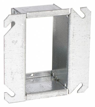 RACO Plaster Ring: Raised, 2 in Raised Ht, Steel, 4 in Overall Lg, 4 in Overall Wd - Plaster Rings