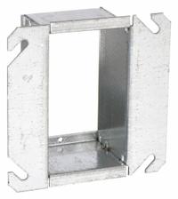 RACO Plaster Ring: Raised, 2 in Raised Ht, Steel, 4 in Overall Lg, 4 in Overall Wd, 2 in Overall Dp (MPN 786). Key specifications — Brand: RACO; Material: Steel; Cover Design: Raised.