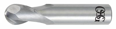 OSG Ball End Mill: Carbide, 2 Flute, 1 mm Mill Dia, 2 mm LOC, 39 mm OAL (MPN 412-0394-BN) - General Purpose Carbide Ball End Mills