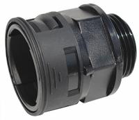 Connector: 3/4 in Nominal Size (MPN VPGRB-23N04). Key specifications — Item [MERCH]: Threaded Straight Connector; Fitting Material: Polyamide 6; Fitting Color: Black; Connection Type/Size: 3/4 in NPT; Brand: REIKU.