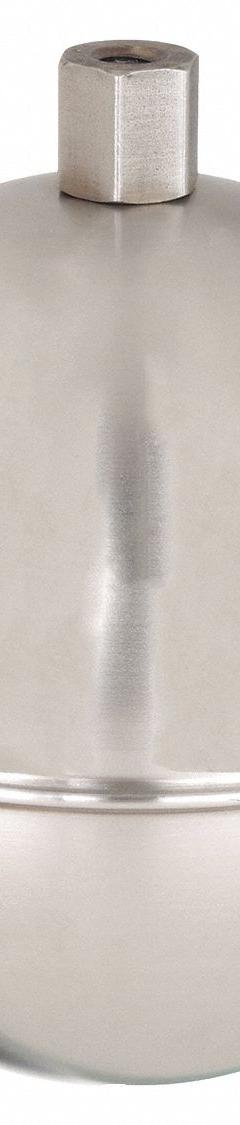 NAUGATUCK Float Ball: Float Ball, 1/8 in IPS Thread, 1/8 in Thread Size, IPS Thread, External (MPN GR35S424HD). Key specifications — Connection Location: External; Brand: NAUGATUCK.