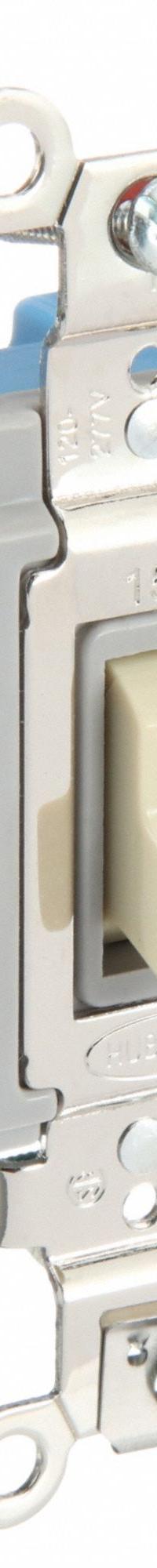BRYANT Wall Switch: Toggle Switch, 3-Way, Maintained, Ivory, 120/277V AC, 15 A (MPN 4803GLI). Key specifications — Illuminated: Yes; Voltage Rating: 120/277V AC.