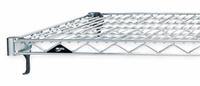 METRO Adjustable Wire Shelf: 60 in x 36 in, 1 Shelves, Quick-Adjust, 600 lb Load Capacity, Dry (MPN A3660NC). Key specifications — NSF Approved: Yes; Recommended Environment: Dry; Material: Steel; Brand: METRO; Color: Silver; Finish: Chrome; NSF Approval: NSF Approved.