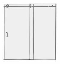 FOREMOST Tub Door: Frameless, 62 in Overall Ht, Clear Tempered Glass, 3/8 in Glass Thick, Silver (MPN MRRL6062-CL-SV). Key specifications — Brand: FOREMOST; Door Frame Finish: Silver.