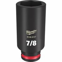 MILWAUKEE Deep Impact Socket: 3/8 in Drive Size, SAE, 7/8 in Socket Size, 6-Point, Deep, Friction (MPN 49-66-6127). Key specifications — attr1215501: MILWAUKEE; attr1215515: Black Phosphate; attr1215518: 7/8 in.