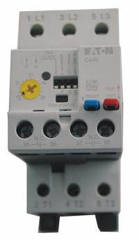 EATON Overload Relay: Electronic Protection, 3 Poles, 1NO/1NC, Phase Loss Sensitivity, Frame Size C (MPN XTOE1P6CCSS). Key specifications — Brand: EATON; Auxiliary Contact Form: 1NO/1NC; Compatible Contactor Series: XT Mini Contactors; Frame Size: C; Phase Loss Sensitivity: Yes; Thermal Units Required: Not Applicable to Electronic Type Overload Relays; Compatible Contactors: Frame Size C.