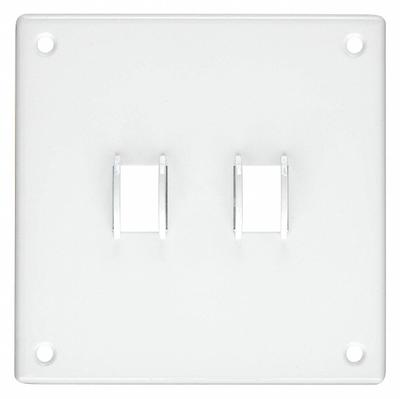 HUBBELL Wall Plate: Toggle, 2 Gang, White - General Purpose Wall Plates