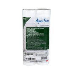 3M AQUA-PURE Water Filter Cartridge: 5 micron, 8 gpm, 9 3/4 in Overall Ht, Polypropylene (MPN AP110). Key specifications — Reduces: Sediment; Filter Media: Polypropylene; Brand: 3M AQUA-PURE.