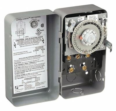 PARAGON Defrost Control Timer: Mechanical, 110 min Max Cycle Time, 2NO/1NC - Enclosed Electromechanical Defrost Timer Switches