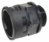 Connector: 1 1/2 in Nominal Size (MPN VPGRB-48N08). Key specifications — Item [MERCH]: Threaded Straight Connector; Fitting Material: Polyamide 6; Fitting Color: Black; Connection Type/Size: 1-1/2 in NPT; Brand: REIKU.