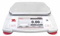 OHAUS Compact Bench Scale: 2,200 g Capacity, 0.01 g Readability, Carat/Custom/g/kg/lb/lb/oz/oz/pwt (MPN STX2202). Key specifications — Brand: OHAUS; Display Type: VGA Touchscreen.