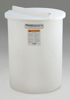 SNYDER INDUSTRIES Storage Tank: Single Wall, Vertical, 200 gal, Open Top, 3/16 in Wall Thick, HDPE (MPN 5720000N97206). Key specifications — Construction Material: HDPE; Brand: SNYDER INDUSTRIES.