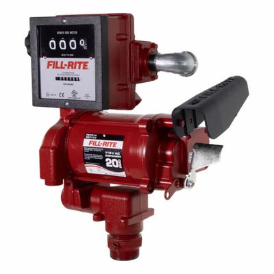 FILL-RITE Electric Drum Pump: 20 gpm Max. Flow Rate, 115 V AC, 33/100 hp HP - Metered Bung-Mount AC-Powered Fuel Transfer Pumps