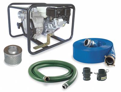 Dayton Engine Driven Pump: 4 13/16 hp, 2 in, 2 in, 157 gpm Flow Rate @ 20 Ft. of Head - Emergency-Response Engine-Driven Trash Pump Kits