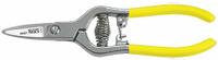 KLEIN TOOLS Shears: Ambidextrous, 5 in Overall Lg, Serrated, Steel, Pointed, Yellow (MPN 24001). Key specifications — attr308500: Steel; attr308502: Yellow; attr308505: Ambidextrous; attr308522: Cordage; attr324896: KLEIN TOOLS.
