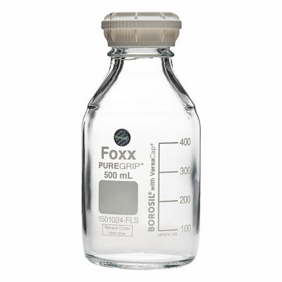 FOXX LIFE SCIENCES Glass Media, BOD, & Specialty Lab Bottles - Glass Lab Media Bottles: 1 L