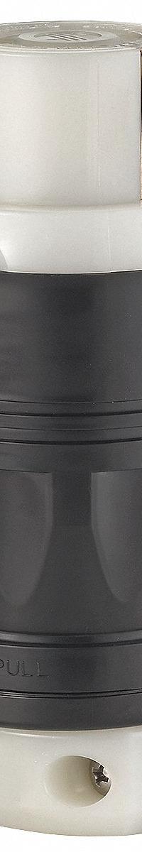LEVITON Locking Connector: Non-NEMA, Black/White, 250V AC, 50 A Current Rating, 3 Poles, 4 Wires (MPN 3764C). Key specifications — Brand: LEVITON.