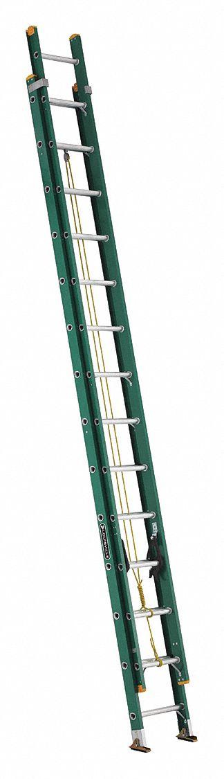 LOUISVILLE LADDER Extension Ladder: 28 ft Ladder Size - Non-Conductive Fiberglass Extension Ladders