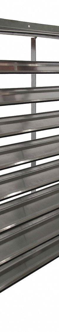 42"H-W 5.75"L Alu Wall Backdraft Dampr: For 36 in Fan, Single Panel, 42 in H, 42 in W, 2 1/2 in D (MPN 2FTX7). Key specifications — Airflow Direction: Horizontal; Blade Type: Flat Blade; Brand: DAYTON; Maximum Air Velocity: 2500 fpm; Mounting Position: Vertical.