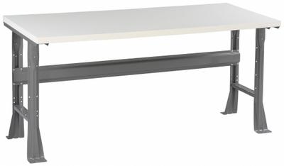 TENNSCO Workbench: Fixed Ht, Laminate, 72 in x 36 in, 4,000 lb Overall Load Capacity - Open-Base Workstations