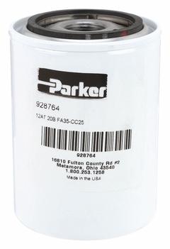 PARKER Hydraulic Filter Element: 20 gpm Max. Flow, 150 psi Max. Pressure, 1"-12 Inlet Thread Size (MPN 928764). Key specifications — attr95846: Fiberglass; attr98907: PARKER; attr95844: 20; attr95849: 4ZC88.
