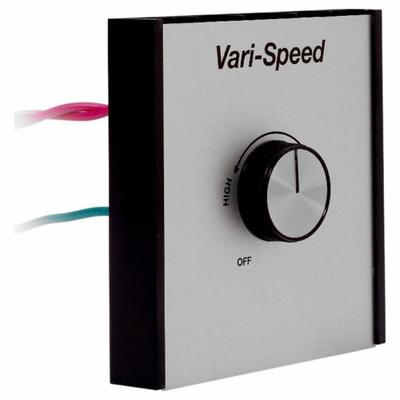 FANTECH Speed Control: Dial, SPST, 1 Switches or Dials, 115V AC, Aluminum Plate - Dial Fan Speed Controls