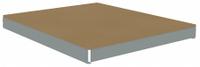 TENNSCO Shelf: 42 in x 36 in, 2,500 lb Load Capacity, Particleboard, Gray, Shelf (MPN ZLCS-4236D). Key specifications — Decking Material: Particleboard; Includes: (4) Beams; Decking Finish: Unfinished; Shelf Configuration: Single Straight; Color: Gray; Frame Material: Steel; Brand: TENNSCO; Frame Finish: Zinc Plated.
