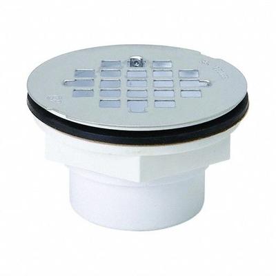 APPROVED VENDOR Shower Drain: Plastic, 2 in Overall Dia, 2 1/2 in Overall Ht - Pan & Tile-In Shower Drains