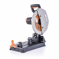 EVOLUTION Chop Saw: 14 in Blade Dia., 1,450 RPM Max. Blade Speed, 120V AC, 15 A Current, Chop Saw (MPN R355CPS). Key specifications — attr1255370: EVOLUTION; attr1255371: Chop Saw; attr1255373: 120V AC.