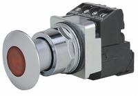 SIEMENS Mushroom Head Push Button: Illuminated, Mushroom Head Profile, Metallic, 30 mm, 1NO/1NC (MPN 52PP2G2A). Key specifications — Brand: SIEMENS; Action: Maintained; Series: Class 52; Push Button Material Type: Metallic.