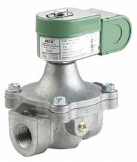 REDHAT Solenoid Valve: 2-Way, Normally Closed, 1 1/2 in Pipe Size, 120V AC, With Junction Box (MPN K3A682V). Key specifications — Brand: REDHAT; Pipe Size: 1-1/2 in; Voltage: 120V AC; Coil Enclosure: With Junction Box.