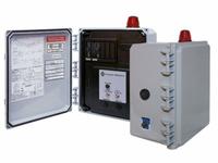 LITTLE GIANT Pump Control Panel: Simplex, Single Phase, 208 to 230V AC, 16 A, No Switch Included, 4X (MPN A-SF230CBG-215). Key specifications — Current: 16 A; Rated Voltage: 208 to 230V AC; Alert Output: Visual; Intrinsic Safety: Not Specified Intrinsically Safe; Brand: LITTLE GIANT.