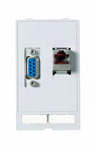 MURRELEKTRONIK Data Insert: RJ45 Cat5E/SUB-D9, 51 mm x 88 mm (MPN 4000-68000-1410000). Key specifications — Brand: MURRELEKTRONIK; Data Port Configuration: (1) RJ45 CAT5e; Insert Design: Data Insert.