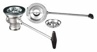 ENCORE Drain Assembly: Nickel Bronze, Nickel, 4 3/8 in Overall Dia, Threaded, 1 1/2 in Pipe Dia (MPN DBN-8000). Key specifications — Product Type: Drain Assembly; Brand: ENCORE; Finish: Nickel; Material: Nickel Bronze; Includes: Strainer.