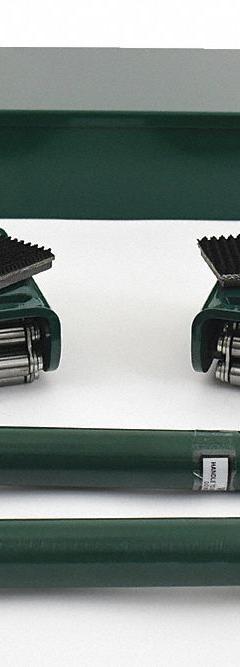 HILMAN ROLLERS Machine Roller Kit: 6,000 lb, 3 7/16 in Deck Ht, 4 in L x 2 1/2 in W, (4) Rollers (MPN KRS-3-4S). Key specifications — Top Plate Surface: Rubber Padded; Includes: (2) Handles; Brand: HILMAN ROLLERS; Color: Green.